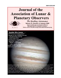 Journal of the Association of Lunar & Planetary Observers