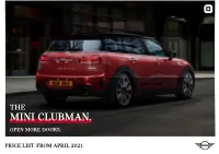 MINI Clubman Price List