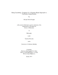 Prospects for a Property-Based Approach to Predicative Quantification