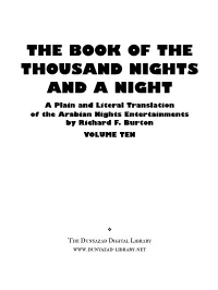 The Book of the Thousand Nights and a Night – Volume 10
