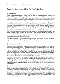 Towards a More Compact City - the Plan for London