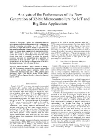Analysis of the Performance of the New Generation of 32-Bit Microcontrollers for Iot and Big Data Application