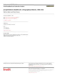 Joseph Roberts Smallwood: a Biographical Sketch, 1900–1934 Melvin Baker and Peter Neary