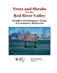 Trees and Shrubs Red River Valley