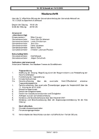 12. Sitzung Am 16.12.2020
