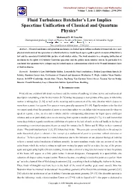 Fluid Turbulence Batchelor's Law Implies Spacetime Unification Of