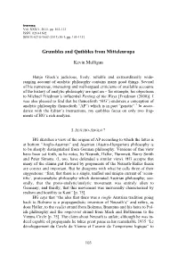 Grumbles and Quibbles from Mitteleuropa