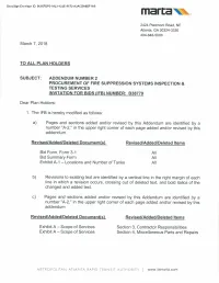 March 7, 2018 Dear Plan Holders: 1. the IFB Is Hereby Modified As Follows