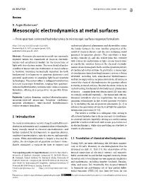 Mesoscopic Electrodynamics at Metal Surfaces
