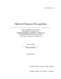 Optical Character Recognition