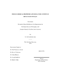 Physicochemical Properties and Isoflavone Content Of