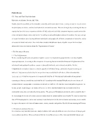 Public Reason G.F. Gaus and Chad Van Schoelandt University Of