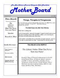 This Month ————— the Library Online-What You Never New Was