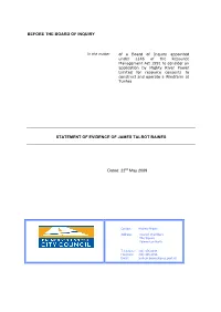 Before the Board of Inquiry Statement of Evidence Of