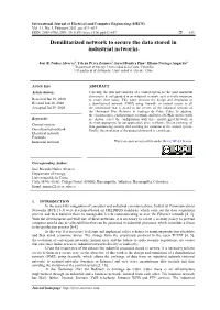 Demilitarized Network to Secure the Data Stored in Industrial Networks