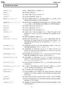 Functions by Name