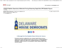Gmail - COVID-19 Update: Expansion of Statewide Testing; Reopening Target Date; DPH Up