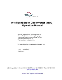 IBUC) Operation Manual