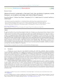 Sea Cucumbers, Macroalgae and Crown of Thorns Biomasses Farid Che Ghazali1*, Hisham Atan Edinur2, Sirajudeen, K
