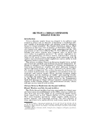 Section 3: China's Offensive Missile Forces
