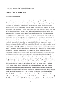 The Basis of Pragmaticism