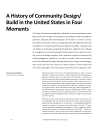 A History of Community Design