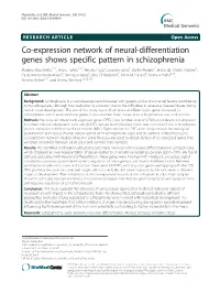 Co-Expression Network of Neural-Differentiation Genes Shows