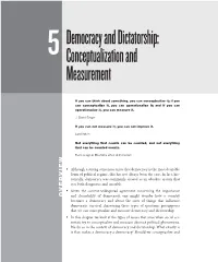 Democracy and Dictatorship: Conceptualization and Measurement 145