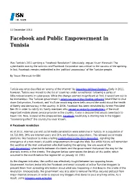 Facebook and Public Empowerment in Tunisia