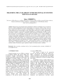 Measuring the Availability of Recreational Ecosystem Services on Rivers