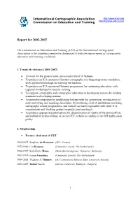Report for 2003-2007