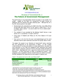 The Failure of Government Management