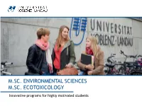 Uni Koblenz-Landau Environmental Studies