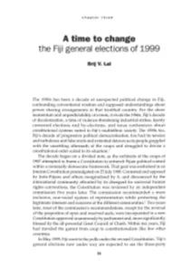 A Time to Change the "I General Elections of 1999