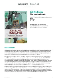 Call Me Kuchu Discussion Guide