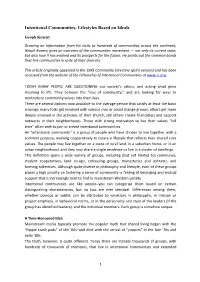 Intentional Communities: Lifestyles Based on Ideals