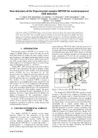 New Detectors of the Experimental Complex NEVOD for Multicomponent EAS Detection I.I.Yashin1, N.S