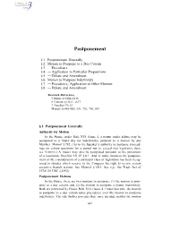 Postponement