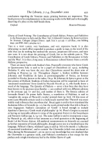 The Library, 7.1.4, December Zooo 453 Conclusions Regarding the Venetian Music Printing Business Are Impressive