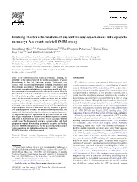 An Event-Related Fmri Study