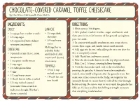 Chocolate-Covered Caramel Toffee Cheesecake by Chef Chris Mcdonnell, Chris Mcd’S