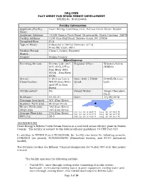 FACT SHEET for NPDES PERMIT DEVELOPMENT NPDES No