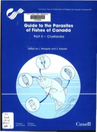 Guide to the Parasites of Fishes of Canada Part II - Crustacea