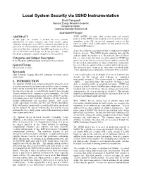 Local System Security Via SSHD Instrumentation