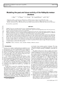 Modeling the Past and Future Activity of the Halleyids Meteor Showers A
