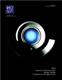 Museum of Science Fiction Escape Velocity Prospectus and Program Guide