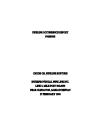 Pipeline Investigation Report P96H0008
