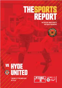 Thesports Report the Official Mickleover Fc Matchday Programme