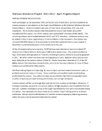 Wallowa Wolverine Project: 2011‐2012 - April Progress Report