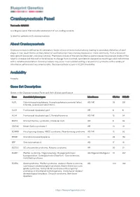 Blueprint Genetics Craniosynostosis Panel